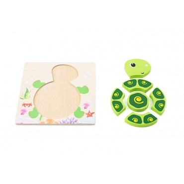 Mini Puzzle żółw pierwsze klocki układanka